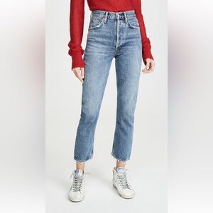 Agolde Riley High Rise Straight Crop Jeans